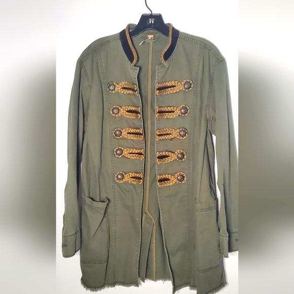FREE PEOPLE-size S - passenger jacket military band canvas jacket - Picture 3 of 16